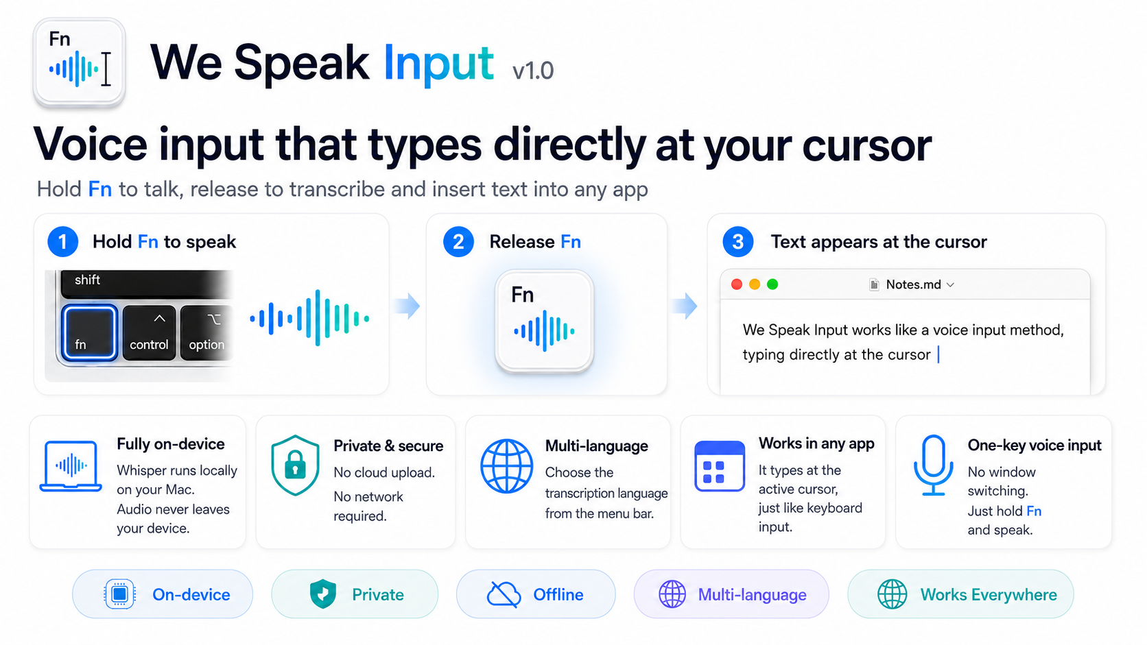 How We Speak Input works